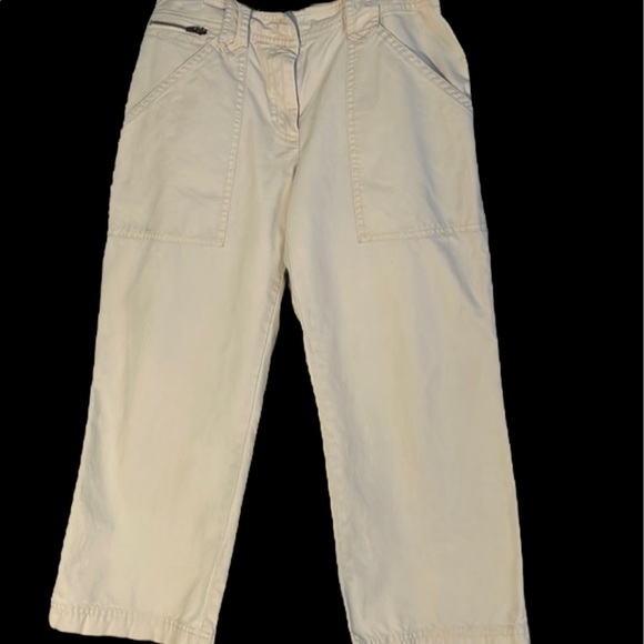 The Limited cotton cropped carpenter style khaki size 8 pants - Picture 1 of 10